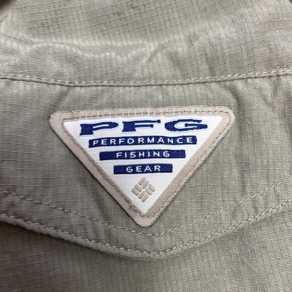 Columbia PFG Convertible Pants Mens LT Khaki Nylon Zip Off Legs Hiking Shorts - Picture 5 of 9